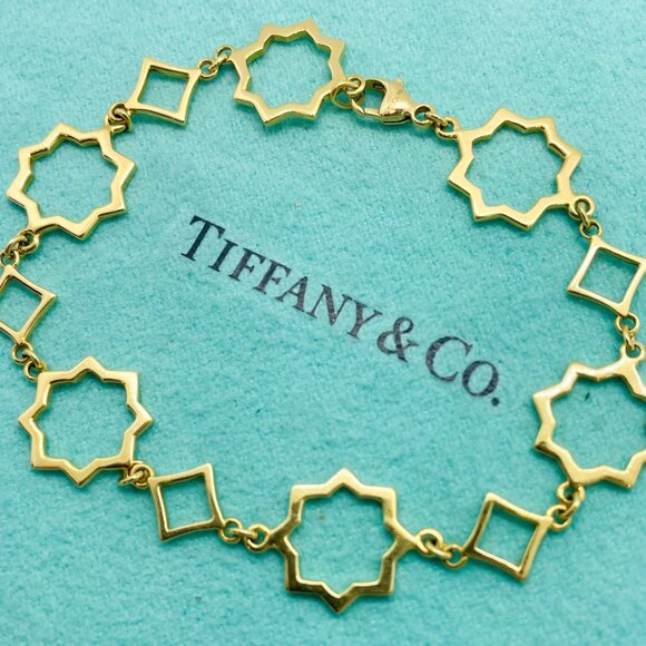 Tiffany & Co. 18K Yellow Gold Paloma Picasso Star Cutout Marrakesh Link Bracelet - Picture 8 of 12